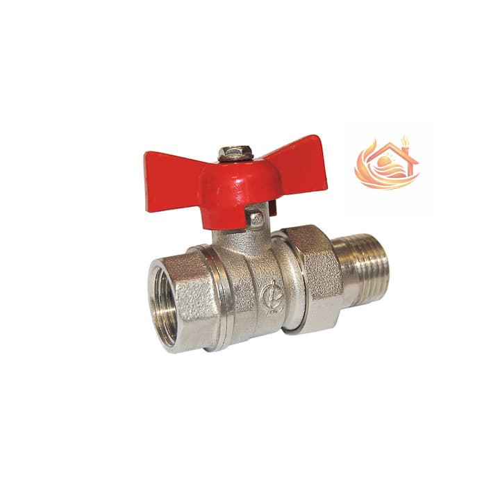 Кран шаровой DN-15 КРЕПЫШ 331 бабочка ВхН никель PN40 ГАЛЛОП